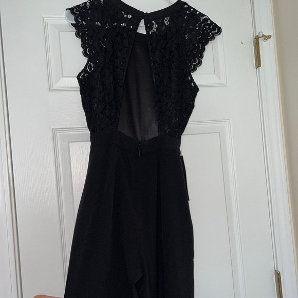 Bebe black jumpsuit with lace US size 4 - Picture 6 of 9